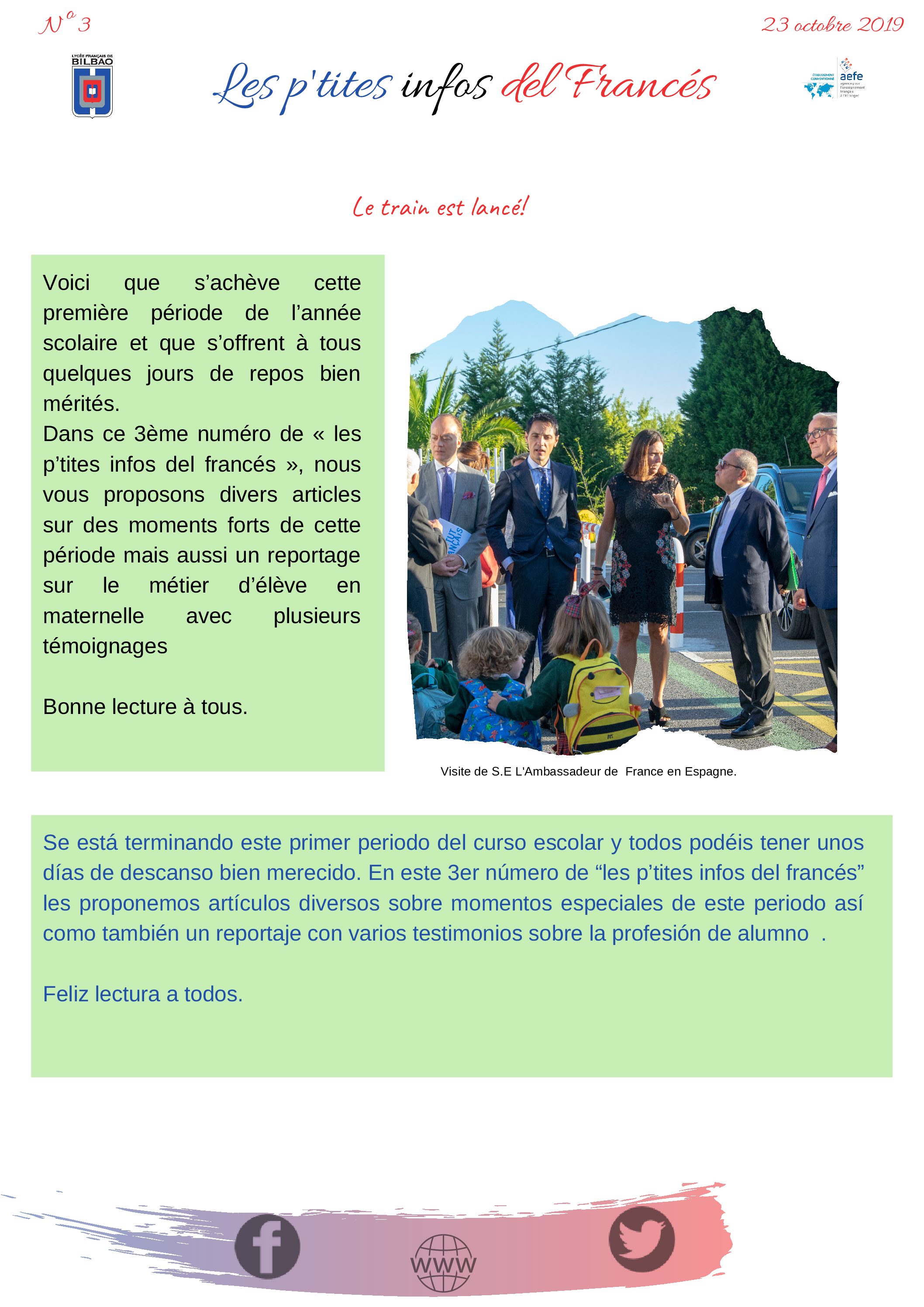 Newsletter 3 Oct 2019