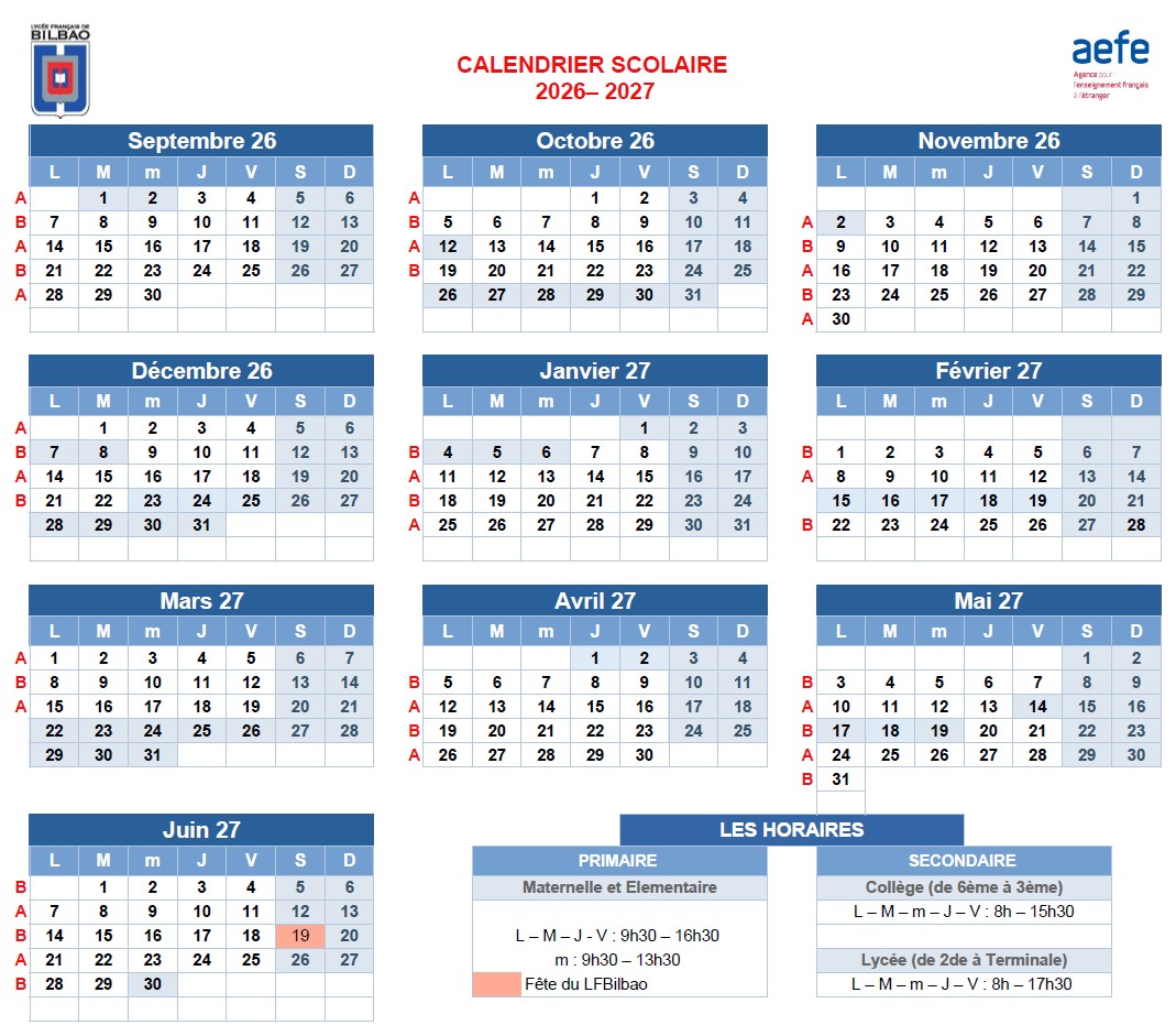 Calendario escolar